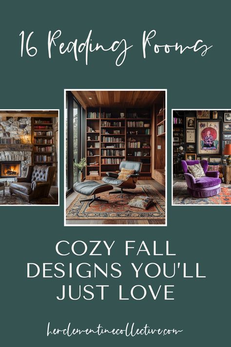 The idea of a cozy reading room holds a special place in my heart as someone who loves to get lost in the pages of a good book. Whether you’re drawn to modern minimalism or rustic farmhouse charm, there’s a cozy reading room waiting to be created in your home. This fall, why not design a space that offers you comfort, inspiration, and a little magic? Because there’s nothing quite like curling up with a good book in a space that’s just as inviting as the s...  via @herclementinecollective Cozy Reading Room, Reading Room Design, Traditional Farmhouse Decor, Metal Bookshelf, Antique Side Table, Reading Spot, Large Armchair, Vintage Inspired Decor, Special Place In My Heart