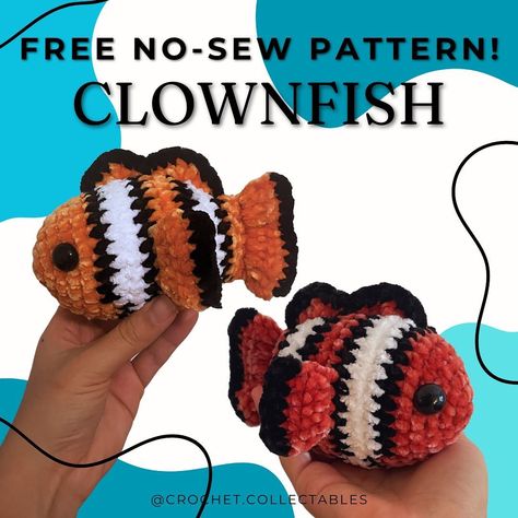 Crochet Collectables | Excited to announce the release of my latest creation - a FREE crochet clownfish pattern! 🐠✨ So why this pattern: 🐠Completely no sew… | Instagram Chevron Crochet Blanket Pattern, Crochet Blanket Chevron, Crochet Unicorn Pattern, Instagram Pattern, Chevron Crochet, Book Crafts Diy, Crochet Eyes, Crochet Teddy Bear Pattern, Plushie Patterns