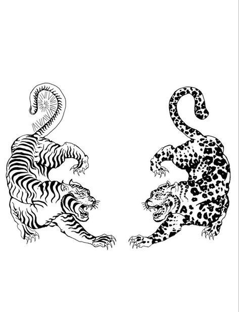 Tattoo Leopard, Traditional Tiger Tattoo, Symmetrical Tattoo, Optical Illusion Tattoos, Illusion Tattoos, Stomach Tattoos Women, Waist Tattoos, Traditional Tattoo Designs, Armband Tattoos