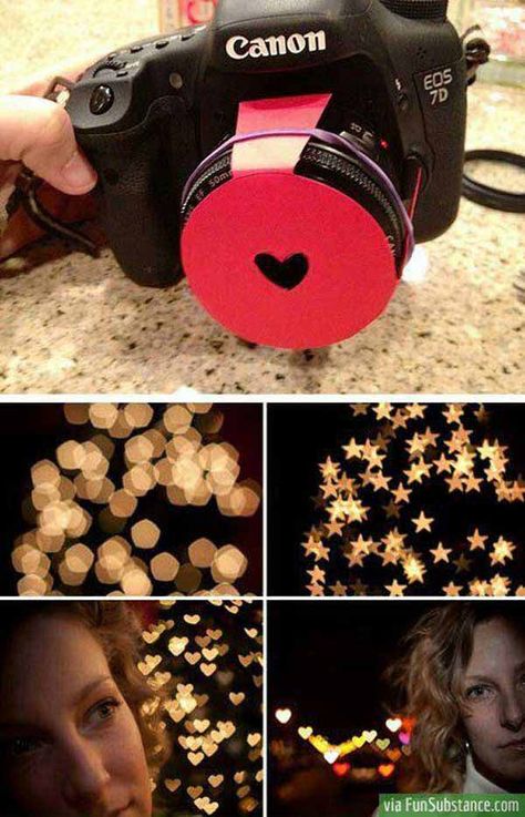 Top 35 Easy Heart-Shaped DIY Crafts For Valentines Day Camera Effects, Diy Camera, Foto Tips, Photography 101, Camera Hacks, Diy Photography, Photography Lessons, Trik Fotografi, Valentine Day Crafts