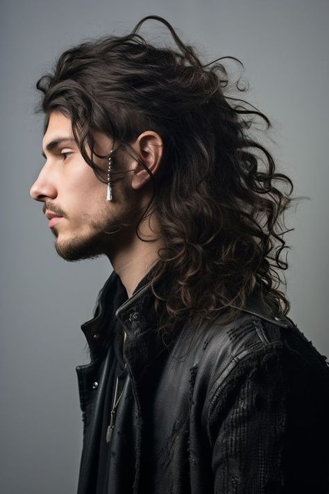 Handsome man with long curly hair Long Hair Ideas, Best Curly Hairstyles, Curly Hairstyles For Men, Long Curly Hair Men, Men's Long Hairstyles, Foto Tips, Corte De Cabelo Masculino, Hairstyles For Men, Curly Hair Men