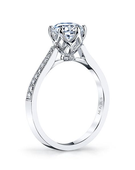 MARS Fine Jewelry Mars Jewelry 25283 Engagement Ring Engagement Ring photo Simple Bridal Jewelry, Couple Ring Design, Round Solitaire Engagement Ring, Round Engagement Rings, Bridal Fashion Jewelry, Wedding Rings Solitaire, Jewels Rings, Ladies Ring, Classic Engagement Rings