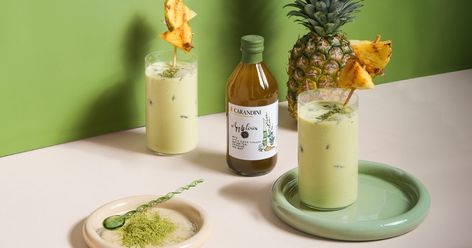 Matcha Colada with Applelixir with Apple Cider Vinegar, Matcha Tea,… Matcha Colada, Macha Tea, Acv Drink, Brown Sugar Syrup, Matcha Tea, Cider Vinegar, Balsamic Vinegar, Apple Cider Vinegar, Apple Cider