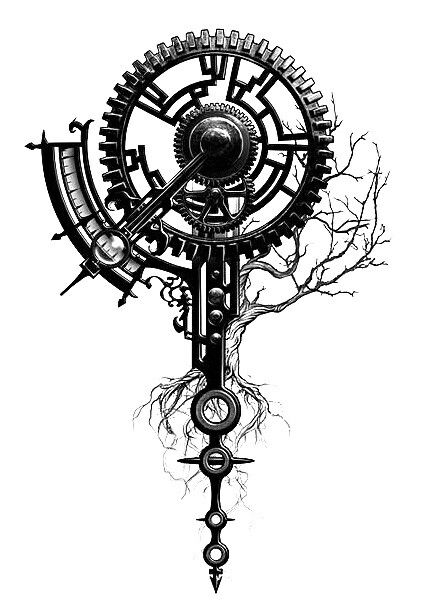 Mechanized Tree of Life More Tree Geometric, Gear Tattoo, Steampunk Tattoo, Tattoo Tree, Tree Of, Clock Tattoo Design, Clock Tattoo, Viking Tattoos, Tattoo Life