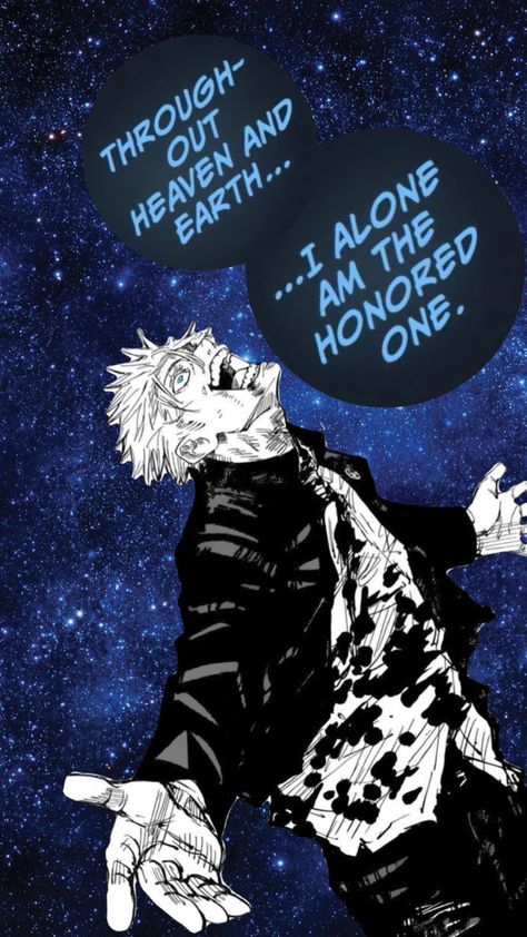 #myfirstshuffle #jujutsukaisen #gojosatoru #gojo Gojo Quotes, Ju Jitsu, Anime Quotes Inspirational, Heaven And Earth, Aesthetic Videos For Edits Love, Disney Quotes, Anime Quotes, Heaven On Earth, Aesthetic Videos