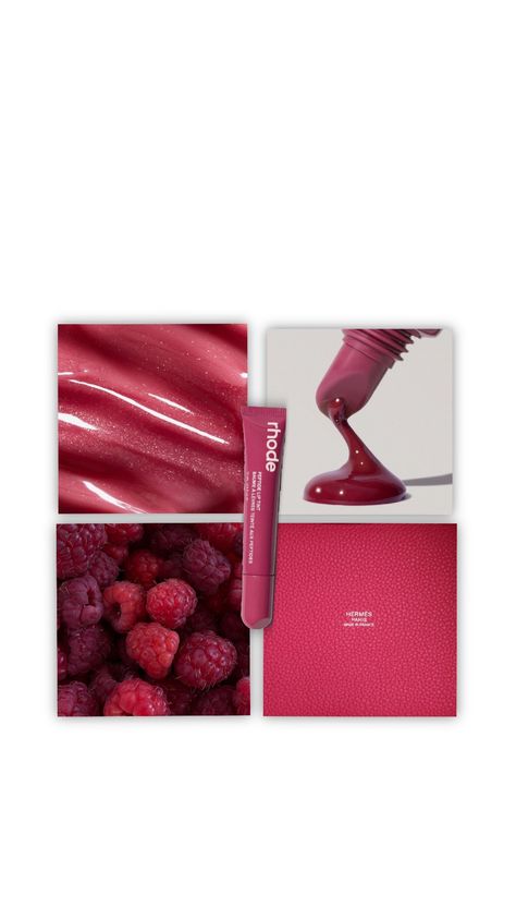 #rhode #red #raspberry #haileybieber #skincare #lipgloss #aesthetic Lip Gloss Design Ideas, Lip Products Aesthetic, Raspberry Aesthetic, Lipgloss Aesthetic, Lipstick Ad, One Word Instagram Captions, Beauty Video Ideas, Berry Lips, Lip Cosmetics