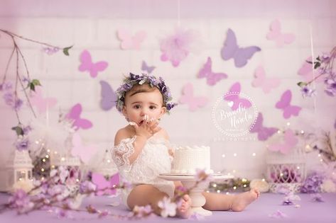 cd758e8f59dfdf06a852adad277986ca Lavender First Birthday Party, Butterfly First Birthday Photoshoot, First Birthday Girl Butterfly Theme, Butterflies Images, Butterfly 1st Birthday, Butterfly Birthday Party Decorations, Butterfly Themed Birthday Party, Butterfly Birthday Theme, Baby Birthday Photoshoot