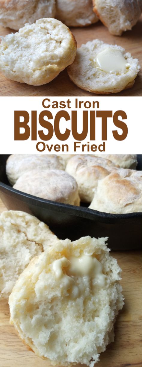 Cast Iron Biscuits, Fried Biscuits, Buttermilk Biscuits Easy, Cast Iron Oven, Iron Skillet Recipes, Breakfast Specials, Bangers And Mash, Oven Fried, Cast Iron Skillet Recipes