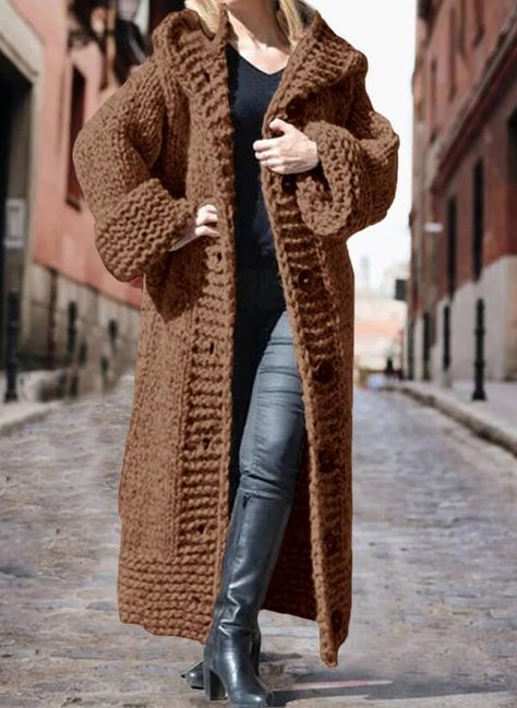 Long Winter Coats Women, Long Sweater Coat, Womens Faux Fur Coat, Winter Knit Sweater, Rain Jacket Women, Gilet Long, Cardigan Sweaters, Puffer Jacket Women, Flannel Women