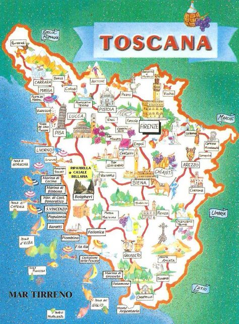 Tuscany Map, Toscana Italy, Tuscany Travel, Toscana Italia, Under The Tuscan Sun, Tourist Map, Italy Map, Visit Italy, Italy Vacation