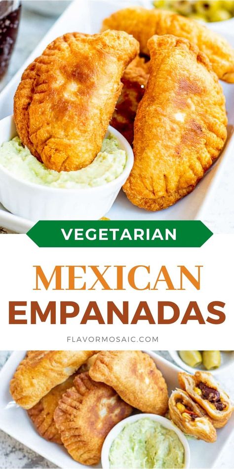 Vegetarian Empanadas are loaded with a colorful array of vegetables, including sweet corn, red and green bell peppers, protein-packed beans, and aromatic spices, all wrapped in an irresistible flaky, golden-brown crust! Chickpea Empanadas, Vegan Empanadas Recipe, Bean Empanadas, Corn Empanadas, Empanadas Recipe Vegetarian, Plant Based Empanadas, Vegetable Empanadas Recipe, Whole Wheat Empanadas, Veggie Empanadas Recipe