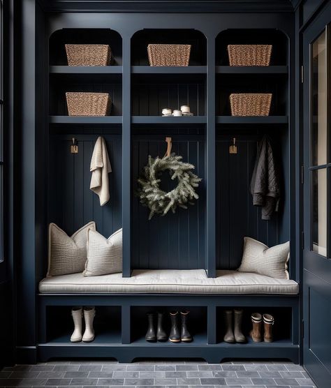 Kelly Jones (@plankandpillow) • Instagram photos and videos Contemporary Mudroom, Mudroom Remodel, Mudroom Entryway, Mudroom Decor, Mudroom Laundry Room, Mudroom Design, Hal Decor, Laundry Room Inspiration, Boot Room