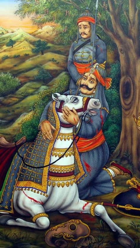 Maharana Pratap Art, Royal Rajput Wallpaper, Rana Pratap, Krishna Vrindavan, Vishnu Krishna, Prithviraj Chauhan, Iron Man Artwork, Rajputi Culture, Rajasthani Culture