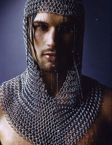 Chain-mail Knight In Shining Armor, Chain Mail, Crusades, Fantasy World, Male Models, Character Inspiration, Beautiful Pictures, Eye Candy, A Man