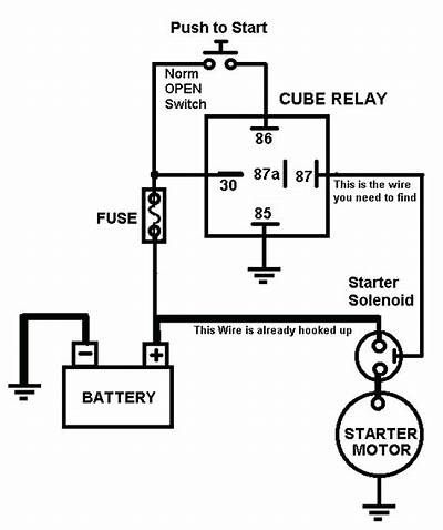 Car Starter Wiring Diagrams Dual Battery Setup, Open Cube, Car Starter, Power Wheels, Mini Bike, Starter Motor, Push Button, Nissan