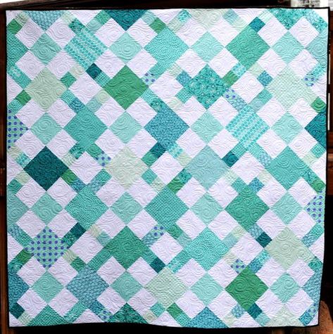 Drift Away Contemporary Quilting, Aqua Quilt, Scrap Quilting, Quilt Planner, Teal Quilt, Patchwork Quilting Designs, Fat Quarter Quilt, Quilt Block Patterns Free, Patchwork Quilt Patterns