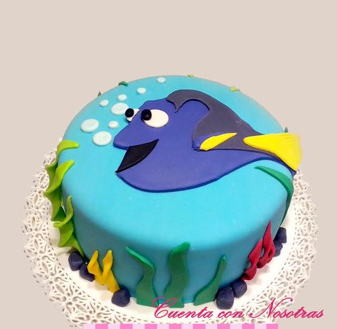 Torta Doris Torta Nemo Nemo Cake Doris Cake Dory Cake, Finding Nemo Theme, Dory Birthday Party, Nemo Cake, Dory Birthday, Dory Party, Dory Nemo, Beautiful Cake Designs, Finding Nemo