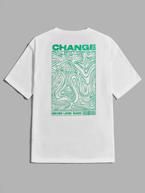 Canary Houze · Products · Men's "Change" Letter Graphic Tshirt: Elevate Your Street Style (Copy) · Shopify Swag Shirts, Graphic Tee Design, Tee Shirt Designs, Urban Outfits, Summer Tshirts, Green Fashion, Hoodie Design, Lettering Design, Printed Tees