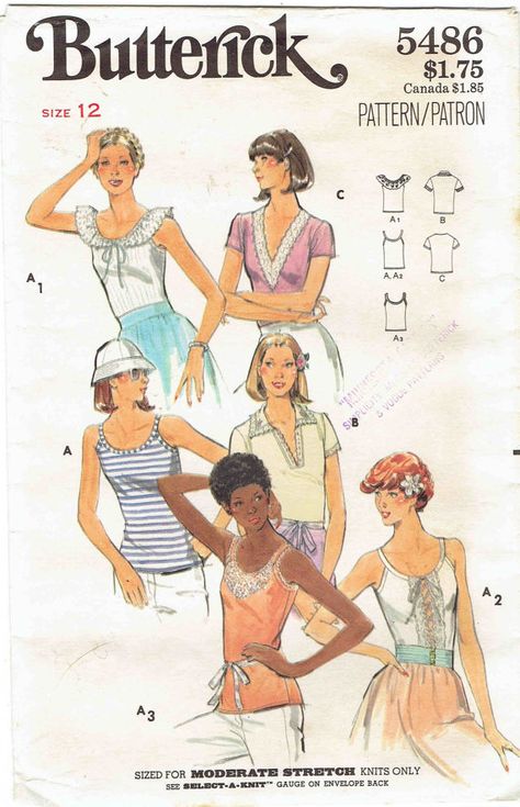 70s Blouse Pattern, 1970s Summer, Summer Sewing Patterns, Work Apparel, 70s T Shirts, 70s Blouse, Summer Sewing, Butterick Pattern, Butterick Sewing Pattern