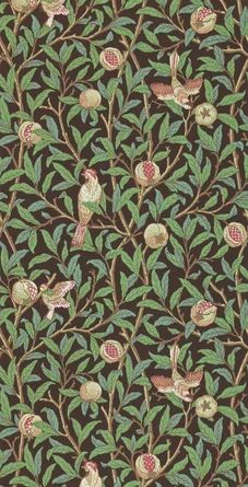 Morris & Co. Compilation Bird and Pomegranate 33' L x 20.5" W Smooth Wallpaper Roll | Perigold Tooth Wallpaper, Mama Wallpaper, Iran Rug, Wallpaper For Bathroom, Block Print Wallpaper, Arts And Crafts Interiors, William Morris Wallpaper, Ceramic Decals, Arts And Crafts For Teens