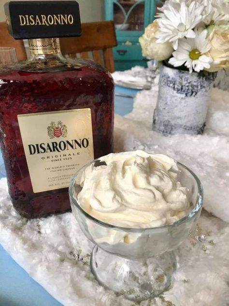 Amaretto Whipped Cream Recipe | The Rose Table, Frozen recipes, adult Frozen dinner party Amaretto Whipped Cream, Homemade Amaretto, Almond Liquor, Almond Whipped Cream, Amaretto Recipe, Frozen Recipes, Flavored Whipped Cream, Frozen Dinner, Whipped Cream Recipe