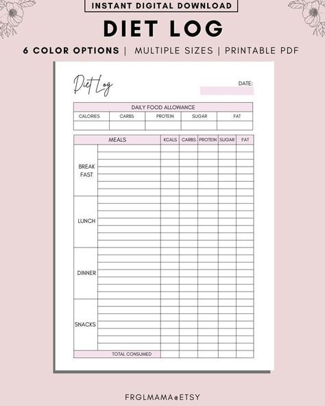 Diet Log, Diet Tracker Printable, Food Diary Printable Food Journal Daily Calorie Tracker Daily… in 2024 | Diet tracker, Food diary printable, Weekly meal planner printable . #Food_Diary_Printable #Diary_Printable #Weekly_Desk_Planner #Diet_Tracker Food Diary Printable, Diary Printable, Diet Tracker, Weekly Menu Planners, Cholesterol Lowering, Planner Fitness, Printable Food, Grocery List Printable, Menu Planner