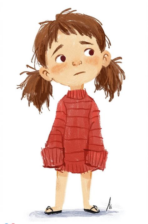 Ambiguous Character Design, Cartoon Versions Of People, Childrens Book Art Styles, Picture Book Character Design, Cartoon Hairstyles Reference, Children’s Illustration Art, How To Illustrate People, Children’s Book Illustration Simple, Fun Art Styles