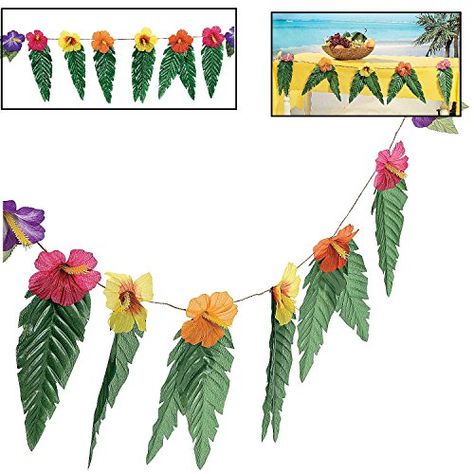 Hawaiian Luau Garland With Flowers and Green Leaves 72" F... https://smile.amazon.com/dp/B005D7F154/ref=cm_sw_r_pi_dp_x_n5f.ybNJJFETY Diy Slinger, Luau Party Decor, Luau Decorations, Room Parent, Moana Theme, Luau Party Decorations, Aloha Party, Hawaiian Party Decorations, Luau Theme Party