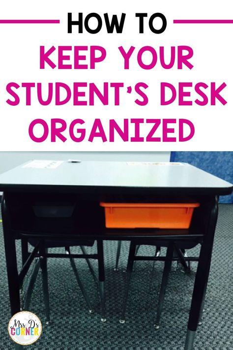 Getting your students organized this school year doesn’t have to be hard. If your students’ desks are always a mess, I’ve got a simple solution for you. This simple step by step process will help you get and keep your students organized and teach them organizational skills they can practice throughout the school year. This step by step classroom organization hack is perfect for back to school and will help your students create an organized space all year long. Inside Student Desk Organization, Student Desk Organization Elementary, Classroom Desk Organization, Desk Organisation Student, Student Desk Organization, School Desk Organization, Teacher Self Care, Work Bins, Cooking In The Classroom