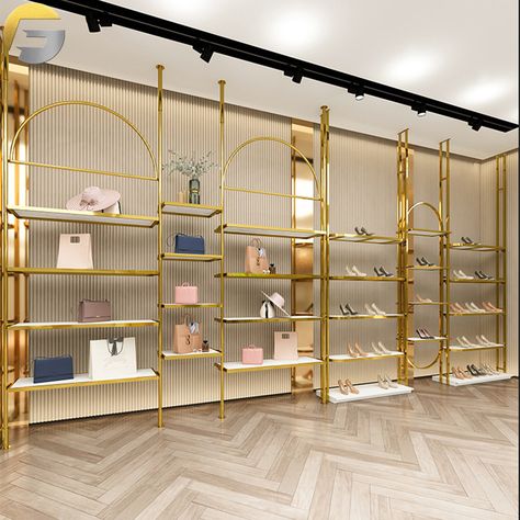 Small Boutique Interior Design, Small Shop Interior, Small Boutique Interior, Art Deco Style Interior, Clothing Rack Display, Store Shelves Design, Retail Store Interior Design, Clothing Store Interior, Interior Design Portfolios