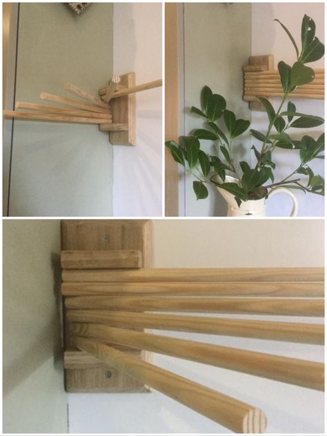 Back Of Door Drying Rack, Diy Wall Mounted Drying Rack, Diy Noodle Drying Rack, Wood Drying Rack, Pasta Drying Rack Diy, Diy Drying Rack Laundry, Diy Clothes Drying Rack, Wooden Clothes Drying Rack, Wall Drying Rack