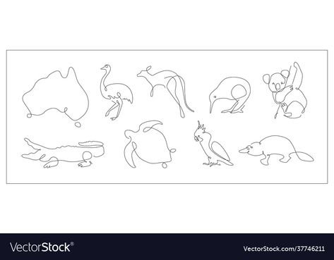 Kangaroo Outline Tattoo, Australia Tattoo Ideas Travel, Australia Stamp Tattoo, Australia Doodles, Australian Tattoo Ideas, Australia Tattoo Ideas, Troy Tattoo, Aus Tattoo, Platypus Tattoo