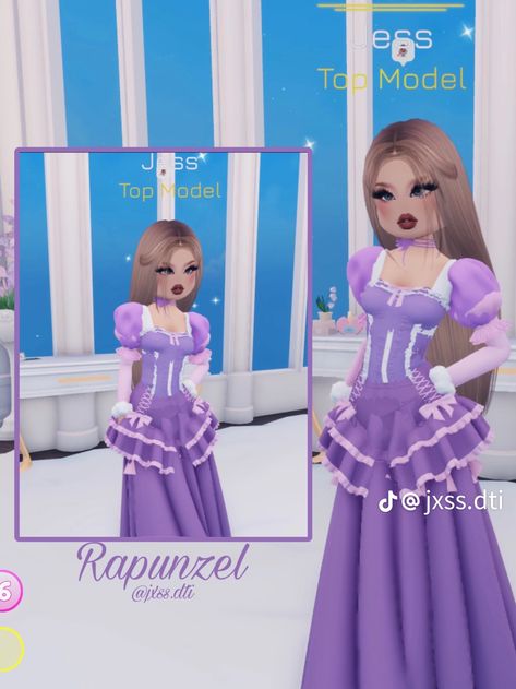 Repunzel Dress, Rapunzel Outfit, Teacher Outfits Dresses, Rapunzel Dress, Winter Footwear, Kawaii Cooking, Dti Ideas, Aesthetic Roblox Royale High Outfits, Aesthetic Kitchen