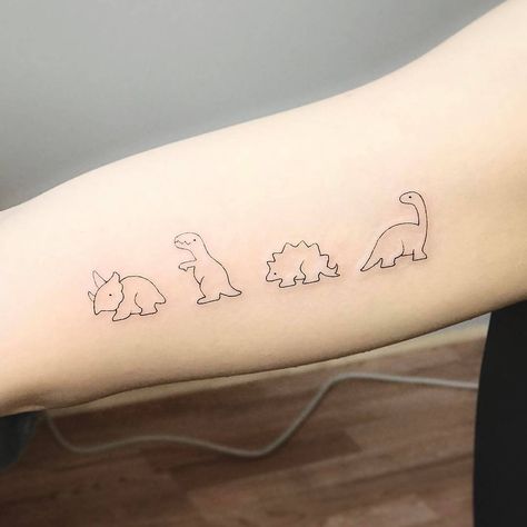 Dinosaur Tattoo Ideas, Dinosaur Tattoo, Punk Tattoo, Grunge Tattoo, Dinosaur Tattoos, Diy Tattoo, Line Art Tattoos, Aesthetic Tattoo, Friend Tattoos