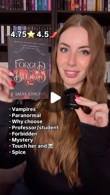 Tierney Reads on Instagram: "Forged in Blood by Sadie Kincaid 📖🧛🌶️🔥⭐️  Forged in Blood is the first book in Sadie’s new Broken Bloodlines trilogy - a steamy, why-choose paranormal romance 🔥   The story centers around Ophelia, who has never truly belonged. After bouncing between foster homes and enduring relentless bullying throughout high school, college was the last thing on her radar. But when she unexpectedly receives a full scholarship to Montridge University, her world takes a wild turn. There, she meets three irresistible vampires - Axl, Xavier, and Malachi - who are instantly captivated by her scent. Complicating things further, Professor Alexandros Drakos steps in, forbidding the vampires from biting her and instead tasking them with keeping an eye on her. It quickly becomes c Sadie Kincaid, Full Scholarship, Foster Home, Touching Herself, Paranormal Romance, Her World, School College, The Fosters, High School