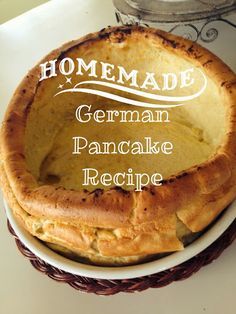 Pancake Recipe Fluffy, Puffy Pancake, German Pancake Recipe, Pancake Batter Recipe, Puffy Pancakes, German Apple Pancake, German Pancakes Recipe, Dutch Baby Recipe, Fluffy Pancake Recipe