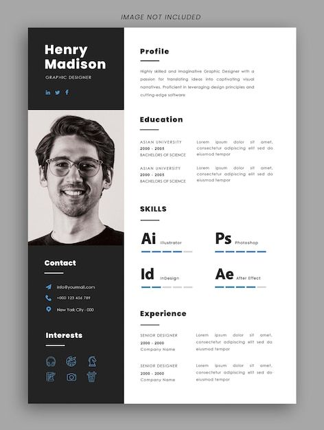 Graphic designer resume design psd templ... | Premium Psd #Freepik #psd #aesthetic #office #invoice #unique Designer Resume Design, Cv Design Template Free, Cv Graphic Design, Unique Resume Design, Graphic Designer Resume, Psd Aesthetic, Graphic Design Cv, Cv Design Template, Designer Resume