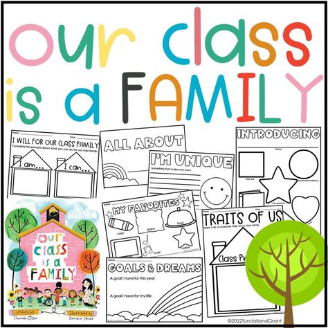 Our Class is a Family Our Classroom Family, Moving Up Day Ideas School, Our Class Is A Family Activities Pre K, My Class Is A Family Activities, Our Class Is A Family Anchor Chart, Our Class Is A Family Activities, Kindergarten Kindness, Our Class Is A Family, Class Community