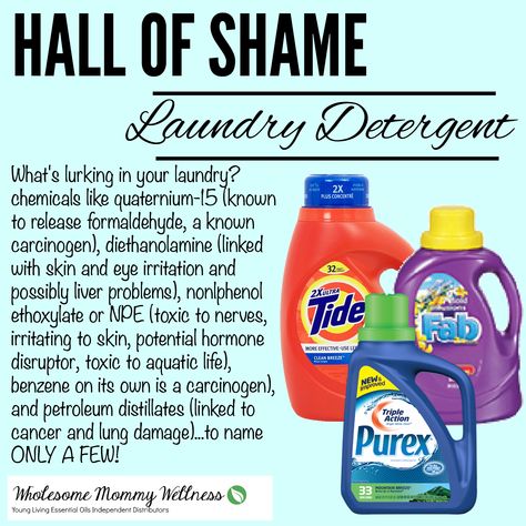 Time to clean house of these name brand products that contain harmful chemicals. There are safer alternatives! Toxic Laundry Detergent, Melaluca Products, Liver Cleanse Juice, Melaleuca The Wellness Company, Toxic Free Living, Chemical Free Living, Laundry Soap Homemade, Multiple Chemical Sensitivity, Toxic Cleaning Products