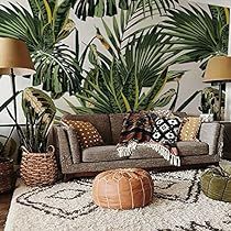 Jungle Theme Rooms, Bright Room Colors, Living Room Accent Wall, Modern Paint Colors, Tropical Living Room, Wallpaper For Bedroom, Room Accent Wall, Boho Chic Living Room, Accent Walls In Living Room