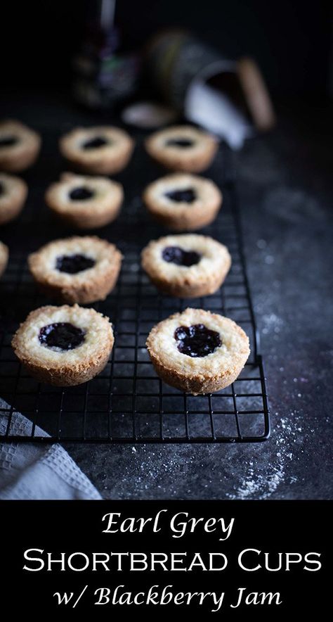 Buttery shortbread cookies infused with Earl Grey butter, topped with blackberry jam, and sprinkled with crumb topping. These cookies are a classy treat and easy to share! Earl Grey Shortbread Cookies, Earl Grey Shortbread, Moon Food, Infused Butter, Jelly Cookies, Ultimate Cookies, Buttery Shortbread Cookies, Jam Cookies, Tea Eggs