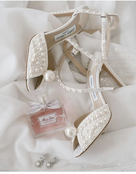 Wedding Shoe Pictures Photography, Wedding Accessories Photography, Wedding Preparation Photos, Wedding Flat Lay, Bride Details, Jimmy Choo Bridal, Bridal Packages, Wedding Dress Jewelry, Dream Wedding Decorations