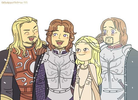 Lotr Fanart Ships, Lotr Fanart Cute, Eomer Lotr Fanart, Eowyn And Faramir Fanart, Faramir Art, Faramir Fanart, Boromir Fanart, Faramir And Eowyn, Lotr Fanart