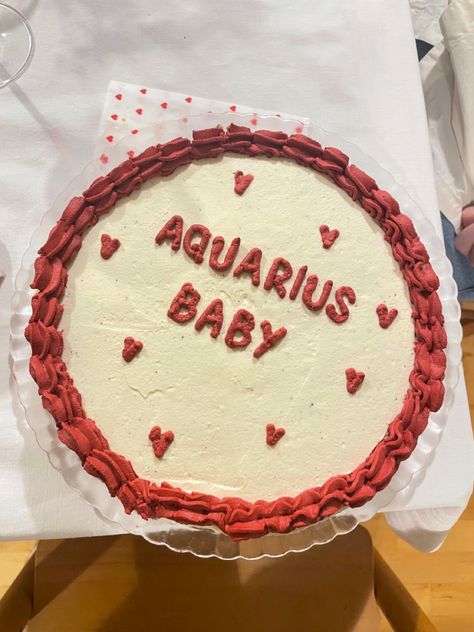 Aquarius Bday Cake, Aquarius Season Cake, Aquarius Cake Aesthetic, 28 Cake Birthday, Aquarius Baby Cake, Aquarius Cake Birthdays, Aquarius Birthday Cake, Aquarius Cake, 14th Birthday Cakes