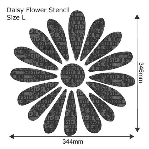 Daisy Flower Stencil from The Stencil Studio. by TheStencilStudio Flower Stencil Patterns, Flower Stencils, Girls Bedroom Makeover, Stencils Online, Floral Stencil, Tree Stencil, Home Decor Craft, Reusable Stencils, Silhouette Template