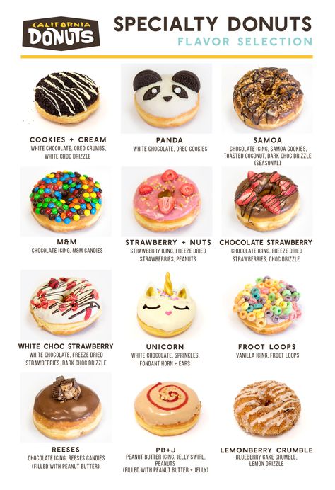 Cool Donuts Ideas, Fun Donut Ideas, Summer Donut Ideas, Donut Toppings Ideas, Donut Designs Ideas, Gourmet Donuts Ideas, Doughnuts Aesthetic, Donut Shop Aesthetic, Mini Donuts Ideas