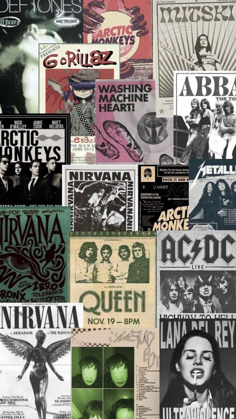 Rock Bands Posters, Rock Band Posters Vintage, Band Posters Vintage, Rock Music Posters, Bands Posters, Rock Band Posters, Vintage Music Posters, Music Collage, Music Poster Design