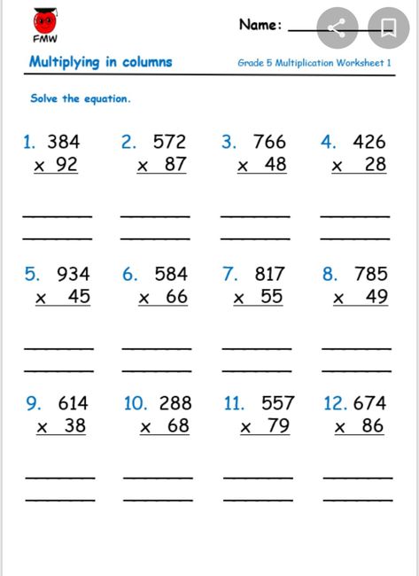 Multiplication & Division Worksheet - Maths - Assignment - Teachmint Maths Worksheet For Class 3 Multiplication, 4th Class Maths Worksheet, Division Worksheets Grade 5, Maths Sums, Class 4 Maths, Multiplication And Division Worksheets, Multiplication Worksheet, Easy Math Activities, Maths Worksheet