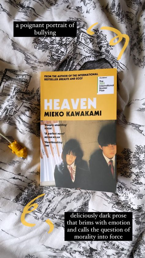 Contemporary Japanese literature, a book review of Mieko Kawakami’s novel ‘Heaven’. Japanese Novels In English, Books By Japanese Authors, Japanese Literature Books, Grunge 2023, Heaven By Mieko Kawakami, Tbr Bookshelf, Contemporary Literature, Asian Books, Heaven Book