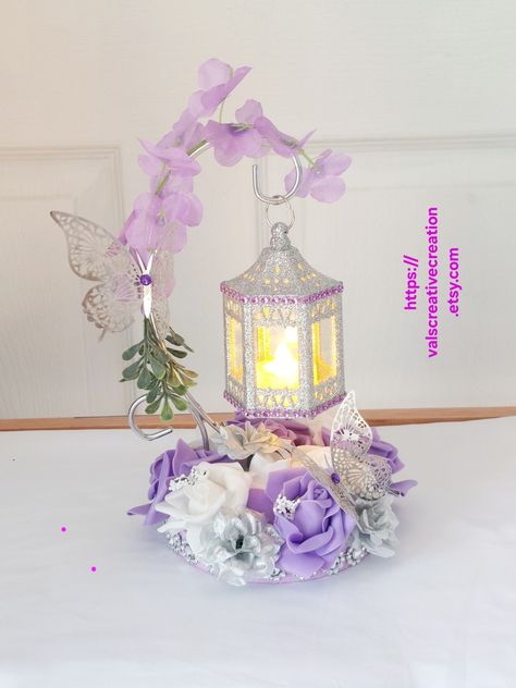 Purple Quince Centerpieces Diy, Fairytale Centerpieces, Quinceanera Table Decor, Sweet 16 Table Decor, Quinceanera Table, Sweet 16 Table, Centerpiece Sweet 16, Quinceanera Decor, Quince Centerpieces